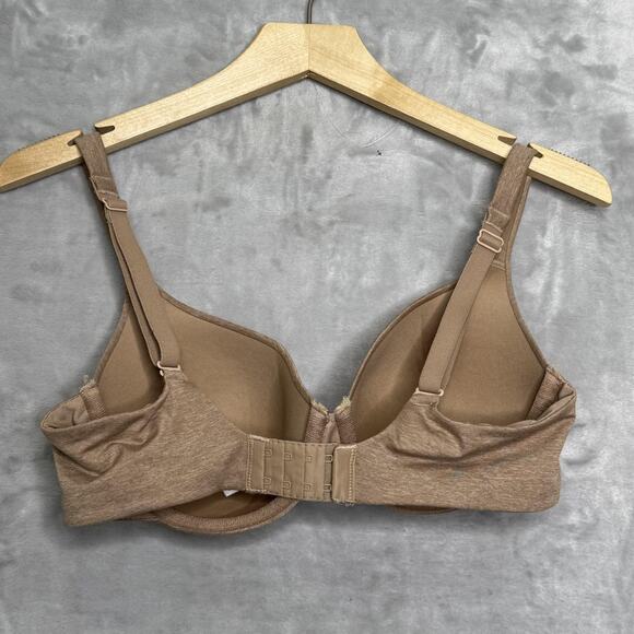 Cacique Bra Womens 34DD Brown Lightly Lined T-Shirt Underwire Adjustable Straps - Picture 2 of 6